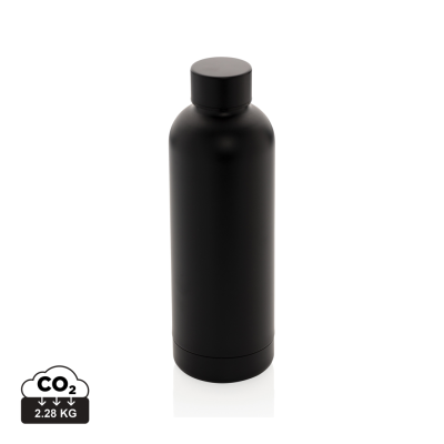 Picture of RCS RECYCLED STAINLESS STEEL METAL IMPACT VACUUM BOTTLE in Black.