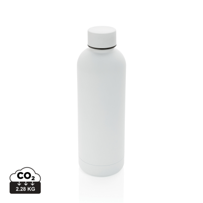 Picture of RCS RECYCLED STAINLESS STEEL METAL IMPACT VACUUM BOTTLE in White.