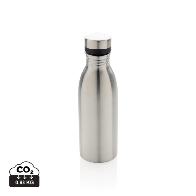 Picture of RCS RECYCLED STAINLESS STEEL METAL DELUXE WATER BOTTLE in Silver