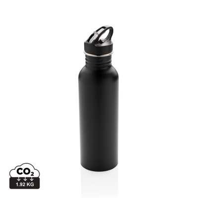 Picture of DELUXE STAINLESS STEEL METAL ACTIVITY BOTTLE in Black.