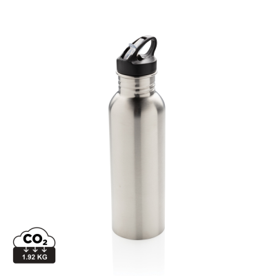Picture of DELUXE STAINLESS STEEL METAL ACTIVITY BOTTLE in Silver.
