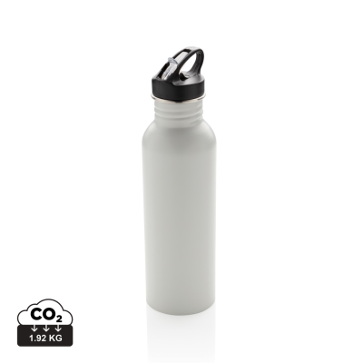 Picture of DELUXE STAINLESS STEEL METAL ACTIVITY BOTTLE in White.