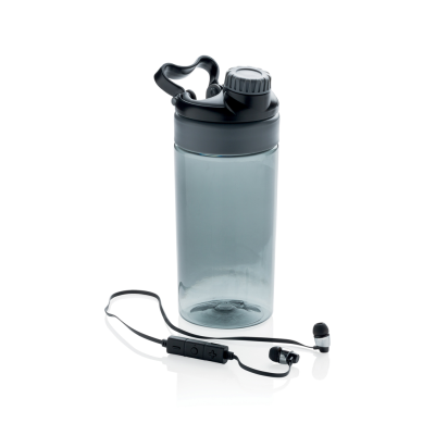 Picture of LEAKPROOF BOTTLE with Cordless Earbuds in Grey.