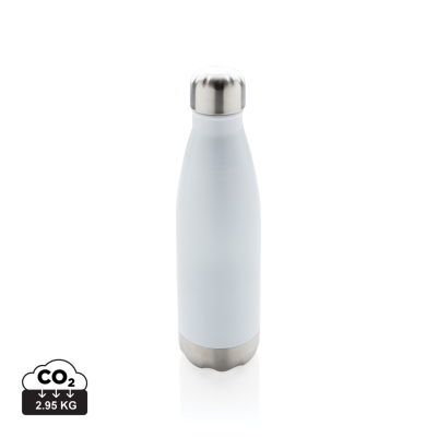 Picture of VACUUM THERMAL INSULATED STAINLESS STEEL METAL BOTTLE in White.