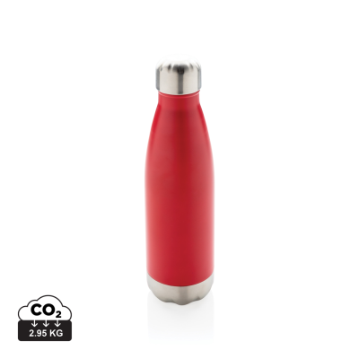 Picture of VACUUM THERMAL INSULATED STAINLESS STEEL METAL BOTTLE in Red.