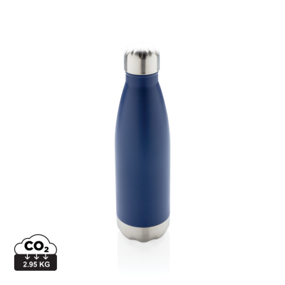 Picture of VACUUM THERMAL INSULATED STAINLESS STEEL METAL BOTTLE in Blue.
