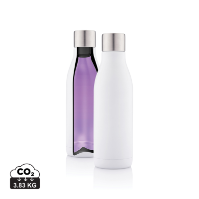 Picture of UV-C STERILIZER VACUUM STAINLESS STEEL METAL BOTTLE in White.