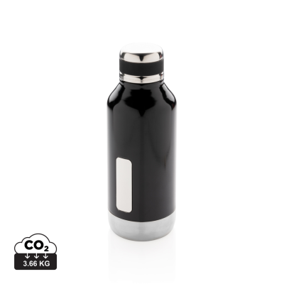 Picture of LEAK PROOF VACUUM BOTTLE with Logo Plate in Black.
