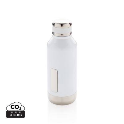 Picture of LEAK PROOF VACUUM BOTTLE with Logo Plate in White.