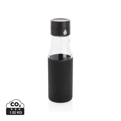 Picture of UKIYO GLASS HYDRATION TRACKING BOTTLE with Sleeve in Black