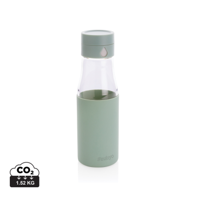 Picture of UKIYO GLASS HYDRATION TRACKING BOTTLE with Sleeve in Green