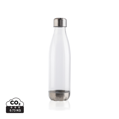 Picture of LEAKPROOF WATER BOTTLE with Stainless Steel Metal Lid in Clear Transparent
