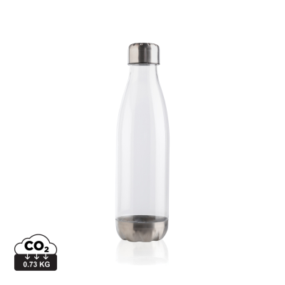 Picture of LEAKPROOF WATER BOTTLE with Stainless Steel Metal Lid in Clear Transparent.