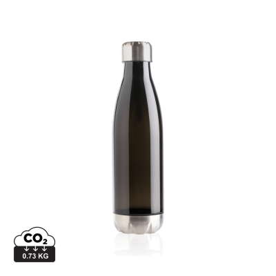 Picture of LEAKPROOF WATER BOTTLE with Stainless Steel Metal Lid in Black.