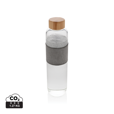 Picture of IMPACT BOROSILICATE GLASS BOTTLE with Bamboo Lid in Transparent