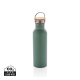 Picture of MODERN STAINLESS STEEL METAL BOTTLE with Bamboo Lid in Green