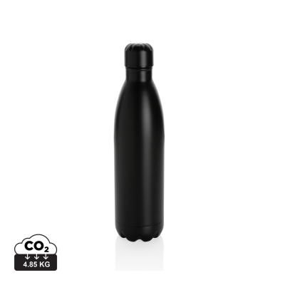 Picture of SOLID COLOUR VACUUM STAINLESS STEEL METAL BOTTLE 750ML in Black.