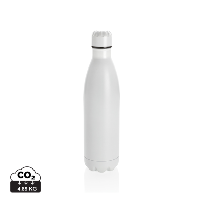 Picture of SOLID COLOUR VACUUM STAINLESS STEEL METAL BOTTLE 750ML in White.