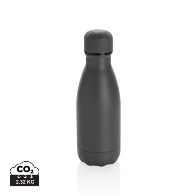 Picture of SOLID COLOUR VACUUM STAINLESS STEEL METAL BOTTLE 260ML in Grey.