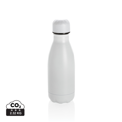 Picture of SOLID COLOUR VACUUM STAINLESS STEEL METAL BOTTLE 260ML in White.