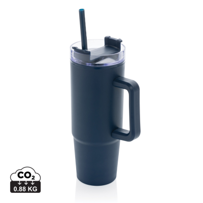 Picture of TANA RCS RECYCLED PLASTIC TUMBLER with Handle 900Ml in Navy.