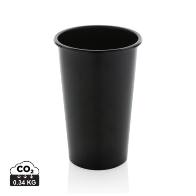 Picture of ALO RCS RECYCLED ALUMINIUM METAL LIGHTWEIGHT CUP 450ML in Black.