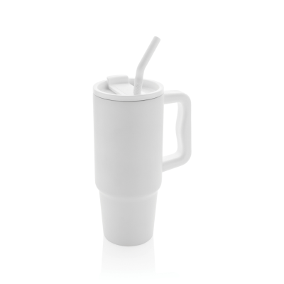 Picture of EMBRACE DELUXE RCS RECYCLED STAINLESS STEEL METAL TUMBLER 900ML in White.
