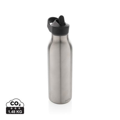 Picture of AVIRA ARA RCS RE-STEEL FLIPTOP WATER BOTTLE 500ML in Silver.