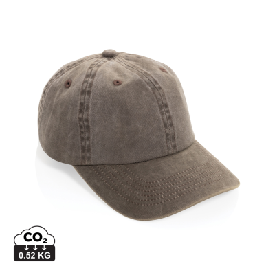 Picture of BEAU AWARE™ WASHED 6 PANEL 270GSM COTTON TWILL CAP in Brown