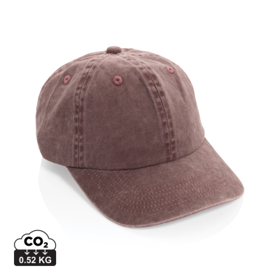 Picture of BEAU AWARE™ WASHED 6 PANEL 270GSM COTTON TWILL CAP in Maroon
