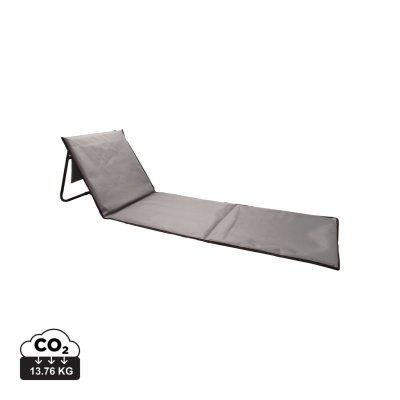 Picture of FOLDING BEACH LOUNGE CHAIR in Grey.