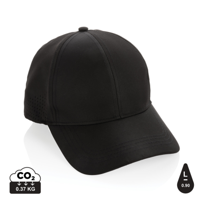 Picture of IMPACT AWARE™ RPET 6 PANEL SPORTS CAP in Black