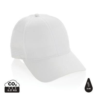 Picture of IMPACT AWARE™ RPET 6 PANEL SPORTS CAP in White.