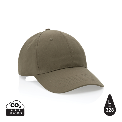 Picture of MPACT 6 PANEL 190GR RECYCLED COTTON CAP with Aware™ Tracer in Green