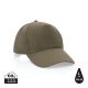 Picture of IMPACT 5 PANEL 190GR RECYCLED COTTON CAP with Aware™ Tracer in Green