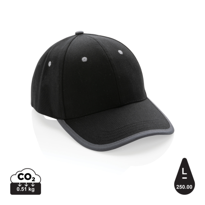 Picture of IMPACT AWARE™ BRUSHED RCOTTON 6 PANEL CONTRAST CAP 280G in Black