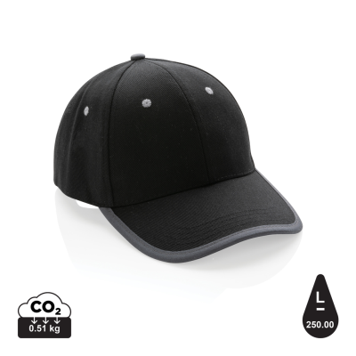 Picture of IMPACT AWARE™ BRUSHED RCOTTON 6 PANEL CONTRAST CAP 280G in Black.