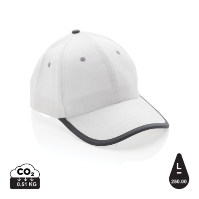 Picture of IMPACT AWARE™ BRUSHED RCOTTON 6 PANEL CONTRAST CAP 280G in White.