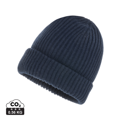 Picture of IMPACT AWARE™ POLYLANA® DOUBLE KNITTED BEANIE in Navy.