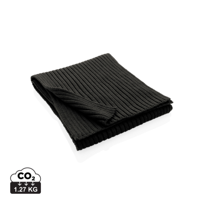 Picture of IMPACT AWARE™ POLYLANA® KNITTED SCARF 180 x 25CM in Black.