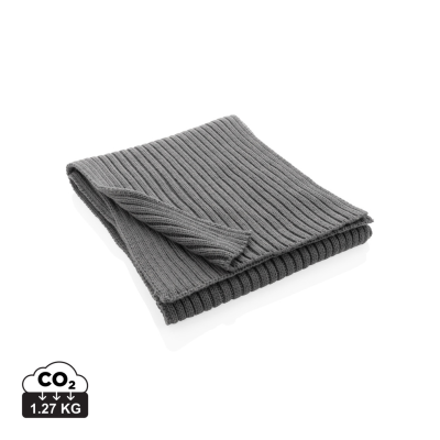 Picture of IMPACT AWARE™ POLYLANA® KNITTED SCARF 180 x 25CM in Grey.