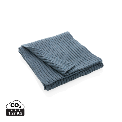 Picture of IMPACT AWARE™ POLYLANA® KNITTED SCARF 180 x 25CM in Blue.