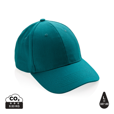 Picture of IMPACT 6 PANEL 280GR RECYCLED COTTON CAP with Aware™ Tracer in Verdigris.