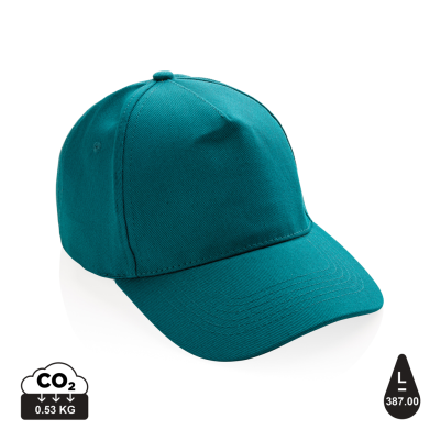 Picture of IMPACT 5PANEL 280GR RECYCLED COTTON CAP with Aware™ Tracer in Verdigris