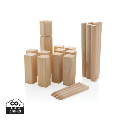 Picture of WOOD KUBB SET in Brown.