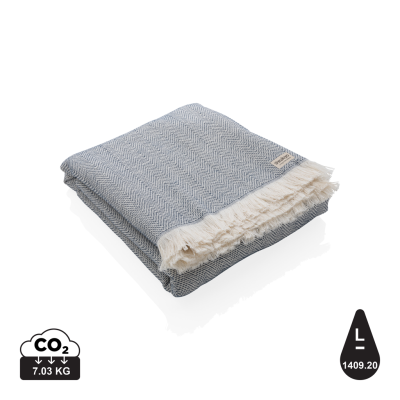 Picture of UKIYO HISAKO AWARE™ 4 SEASONS TOWEL & BLANKET 100X180 in Navy.