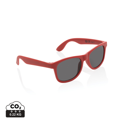 GRS RECYCLED PP PLASTIC SUNGLASSES in Red.