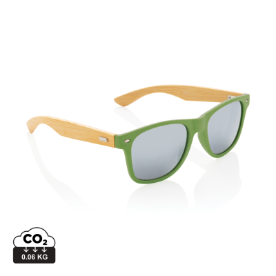 Picture of BAMBOO AND RCS RECYCLED PLASTIC SUNGLASSES in Green