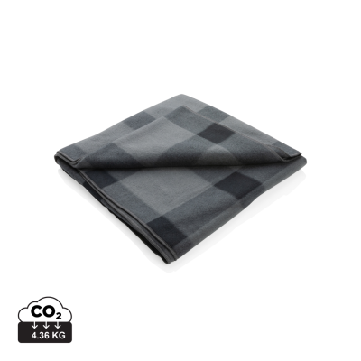 Picture of SOFT PLAID FLEECE BLANKET in Anthracite Grey