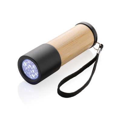 Picture of BAMBOO AND RCS CERTFIED RECYCLED PLASTIC TORCH in Brown.